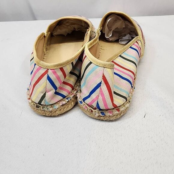 Talbots Women's 7.5 Izzy Horizons Striped Espadrille Canvas Slip-On Comfort Shoe - Picture 3 of 10